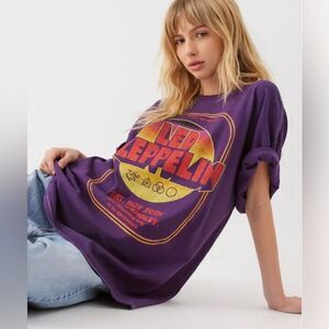 Urban Outfitters Led Zeppelin 1971 Wembley Stadium T-Shirt Dress Size S/M